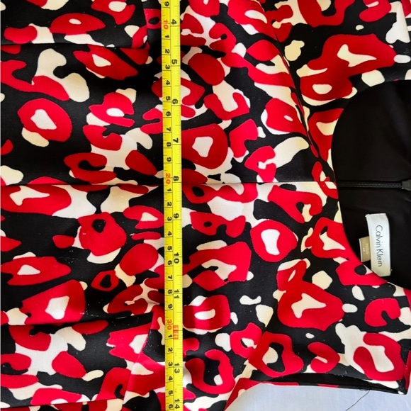 Calvin Klein Red and Black Patterned Mini Dress - Picture 12 of 14